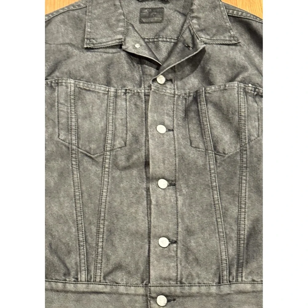 Vintage Levi's Silver Tab Trucker Jacket L Shiny Denim Hip Hop Skate 90s Y2K